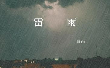 读雷雨的心得体会7篇